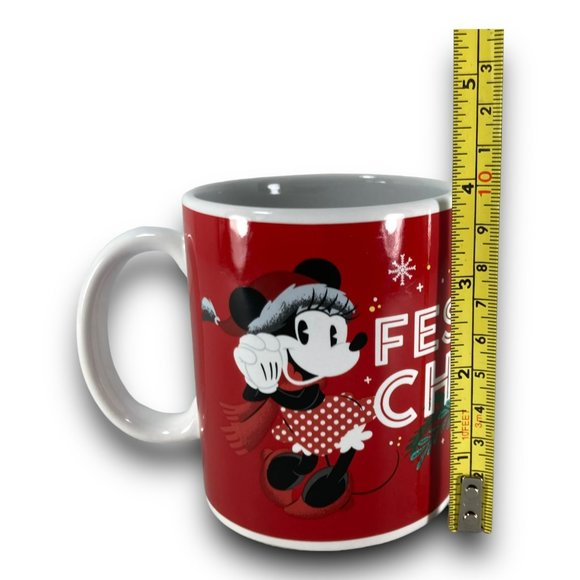 Disney Christmas Mickey Minnie Coffee Mug Cup Festive Cheer 2021 Collectible - Picture 7 of 8